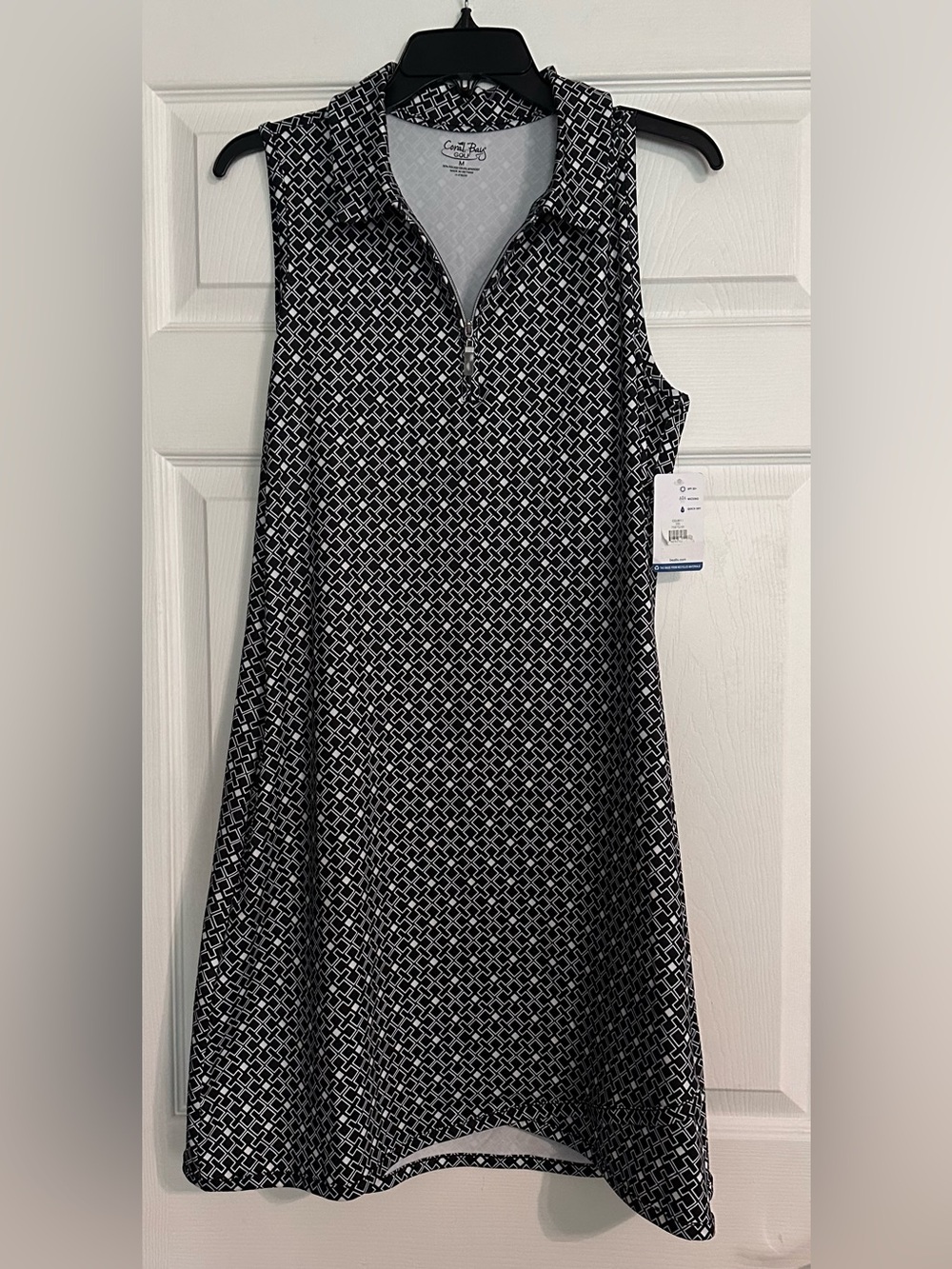 Coral Bay Golf Sleeveless Quarter Zip Performance Dress NWT Medium